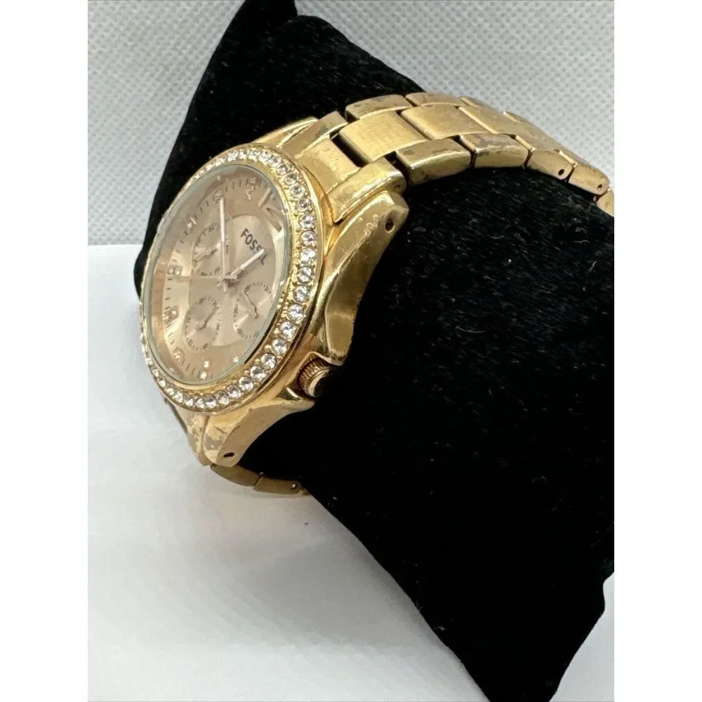 Fossil Riley ES2811 Women's Rose Gold-Tone Analog Dial Quartz Wrist Watch JNA333